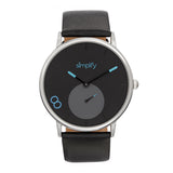 Simplify The 7200 Leather-Band Watch - Black SIM7202