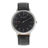 Simplify The 6500 Leather-Band Watch - Black SIM6502