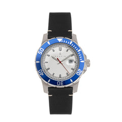 Nautis Dive Pro 200 Leather-Band Watch w/Date - Blue/White - GL1909-D GL1909-D