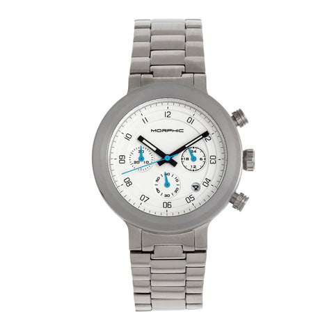 Morphic M78 Series Chronograph Bracelet Watch - Silver/White MPH7801
