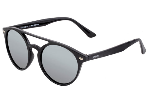 Simplify Finley Polarized Sunglasses - Black/Silver  SSU122-SL