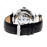 Heritor Automatic Ganzi Semi-Skeleton Leather-Band Watch - Silver HERHR3301