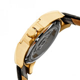 Heritor Automatic Armstrong Skeleton Leather-Band Watch - Gold/Silver HERHR3403