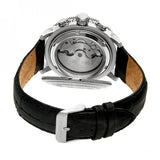 Heritor Automatic Aura Men's Semi-Skeleton Leather-Band Watch - Silver/White HERHR3504