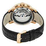 Heritor Automatic Hannibal Semi-Skeleton Leather-Band Watch - Rose Gold/Silver HERHR4105