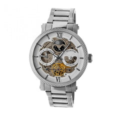 Heritor Automatic Aries Skeleton Dial Bracelet Watch - Silver/White