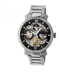 Heritor Automatic Aries Skeleton Dial Bracelet Watch - Silver/Black HERHR4402