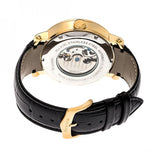 Heritor Automatic Aries Skeleton Leather-Band Watch - Black/Gold HERHR4406