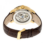 Heritor Automatic Ryder Skeleton Leather-Band Watch - Brown/Gold HERHR4605
