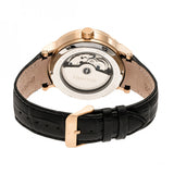 Heritor Automatic Leopold Leather-Band Watch w/Date - Rose Gold/Black HERHR4707