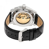Heritor Automatic Helmsley Semi-Skeleton Leather-Band Watch - Silver/White HERHR5005