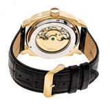Heritor Automatic Helmsley Semi-Skeleton Leather-Band Watch - Gold/Black HERHR5007