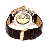 Heritor Automatic Helmsley Semi-Skeleton Leather-Band Watch - Rose Gold/White HERHR5008
