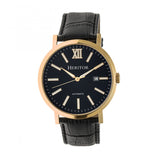 Heritor Automatic Bristol Leather-Band Watch w/Date - Gold/Black HERHR5308