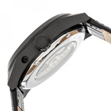 Heritor Automatic Oxford Semi-Skeleton Leather-Band Watch - Black HERHR5506