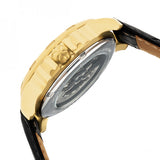 Heritor Automatic Bonavento Semi-Skeleton Leather-Band Watch - Gold/Black HERHR5604