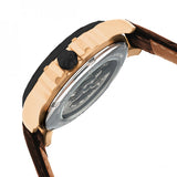 Heritor Automatic Bonavento Semi-Skeleton Leather-Band Watch - Rose Gold/Black HERHR5605