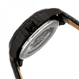 Heritor Automatic Bonavento Semi-Skeleton Leather-Band Watch - Black HERHR5606