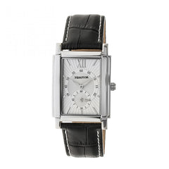 Heritor Automatic Frederick Leather-Band Watch - Silver
