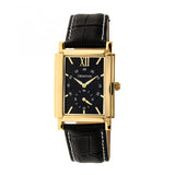 Heritor Automatic Frederick Leather-Band Watch - Gold/Black HERHR6103