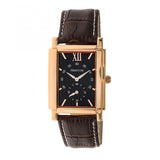 Heritor Automatic Frederick Leather-Band Watch - Rose Gold/Black HERHR6105