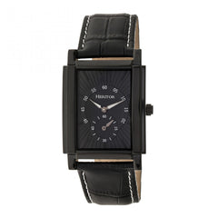 Heritor Automatic Frederick Leather-Band Watch - Black HERHR6106