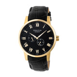 Heritor Automatic Romulus Leather-Band Watch - Gold/Black HERHR6405