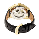 Heritor Automatic Stanley Semi-Skeleton Leather-Band Watch - Gold/Silver HERHR6505