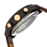 Heritor Automatic Benedict Leather-Band Watch w/ Day/Date - Black/Dark Brown HERHR6806