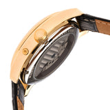 Heritor Automatic Sebastian Semi-Skeleton Leather-Band Watch- Gold/Black HERHR6903