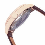 Heritor Automatic Barnes Leather-Band Watch w/Date - Rose Gold/Brown HERHR7107
