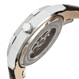Heritor Automatic Callisto Semi-Skeleton Leather-Band Watch - Silver/Grey HERHR7201