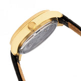 Heritor Automatic Winthrop Leather-Band Skeleton Watch - Gold/Black HERHR7304