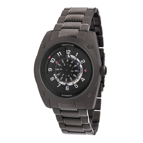 Heritor Automatic Daniels Semi-Skeleton Bracelet Watch - Black HERHR7402