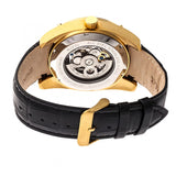 Heritor Automatic Daniels Semi-Skeleton Leather-Band Watch - Gold/Black HERHR7405