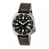 Heritor Automatic Morrison Leather-Band Watch w/Date - Black/Silver HERHR7601