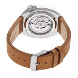 Heritor Automatic Morrison Leather-Band Watch w/Date - Camel/Silver HERHR7606