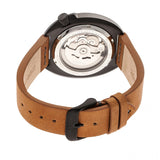 Heritor Automatic Morrison Leather-Band Watch w/Date - Black/Camel HERHR7608