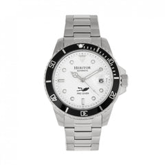 Heritor Automatic Lucius Bracelet Watch w/Date - Silver/White