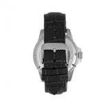 Heritor Automatic Lucius Leather-Band Watch w/Date - Silver/Blue HERHR7809