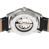 Heritor Automatic Davidson Semi-Skeleton Leather-Band Watch - Silver/Black HERHR8002