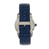 Heritor Automatic Davidson Semi-Skeleton Leather-Band Watch - Blue HERHR8004