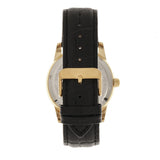 Heritor Automatic Davidson Semi-Skeleton Leather-Band Watch - Gold/Black HERHR8005