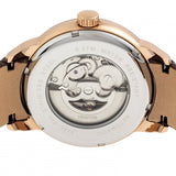 Heritor Automatic Sanford Semi-Skeleton Leather-Band Watch - Rose Gold/Brown HERHR8304