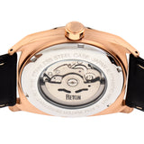 Reign Astro Semi-Skeleton Leather-Band Watch - Rose Gold/Black REIRN5503