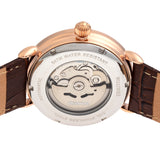 Heritor Automatic Mattias Leather-Band Watch w/Date - Rose Gold/Black HERHR8406