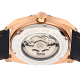Reign Astro Semi-Skeleton Leather-Band Watch - Rose Gold/Navy REIRN5504
