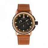 Morphic M61 Series Chronograph Leather-Band Watch w/Date - Rose Gold/Tan MPH6104