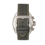 Morphic M64 Series Chronograph Leather-Band Watch w/ Date - Silver/Grey MPH6401