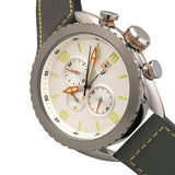 Morphic M64 Series Chronograph Leather-Band Watch w/ Date - Silver/Grey MPH6401